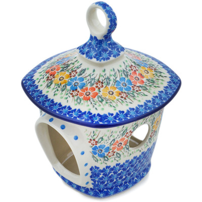 Polish Pottery Birdhouse 9&quot; Spring Blooms UNIKAT