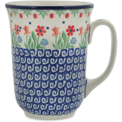 Polish Pottery Bistro Mug Babcia&#039;s Garden
