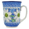 Polish Pottery Bistro Mug Bloodroot Bliss UNIKAT