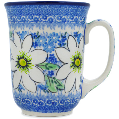 Polish Pottery Bistro Mug Bloodroot Bliss UNIKAT