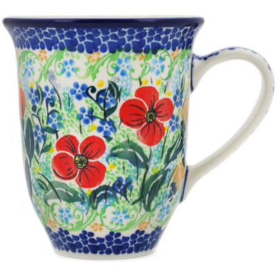 Polish Pottery Bistro Mug Blooming Joy UNIKAT