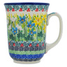 Polish Pottery Bistro Mug Dandy Daffodils UNIKAT