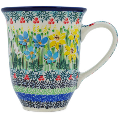 Polish Pottery Bistro Mug Dandy Daffodils UNIKAT