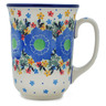 Polish Pottery Bistro Mug Fascinating Flora UNIKAT