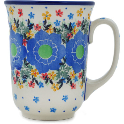 Polish Pottery Bistro Mug Fascinating Flora UNIKAT