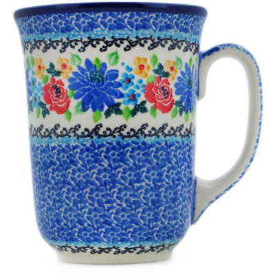 Polish Pottery Bistro Mug Floweret
