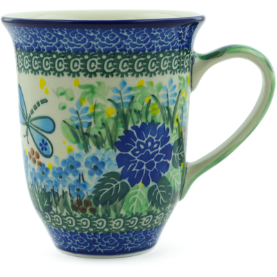 Polish Pottery Bistro Mug Garden Delight UNIKAT