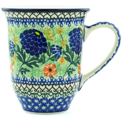 Polish Pottery Bistro Mug Grape Hyacinth UNIKAT