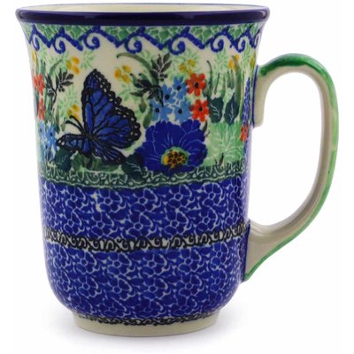 Polish Pottery Bistro Mug Mariposa UNIKAT