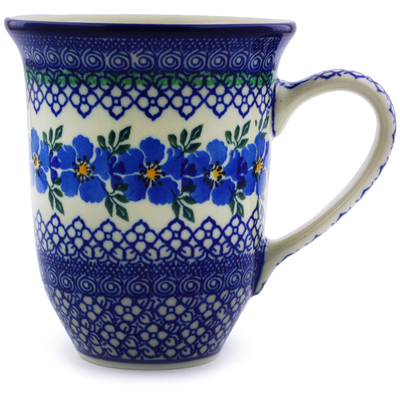 Polish Pottery Bistro Mug Morning Glory