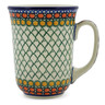 Polish Pottery Bistro Mug Orange Tranquility UNIKAT