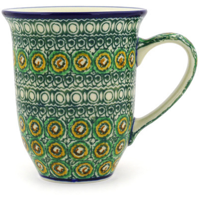 Polish Pottery Bistro Mug Persian Bloom UNIKAT