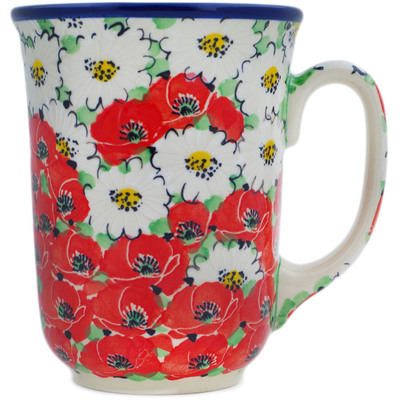 Polish Pottery Bistro Mug Spring Blossom Harmony UNIKAT