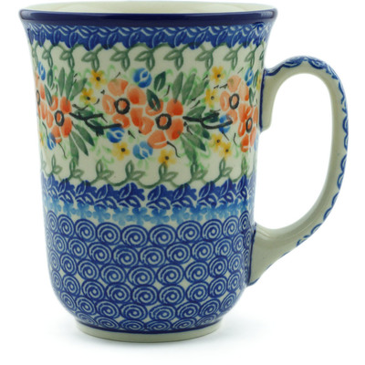 Polish Pottery Bistro Mug Spring Halo UNIKAT