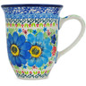 Polish Pottery Bistro Mug Springtime Flowers Bouquet UNIKAT