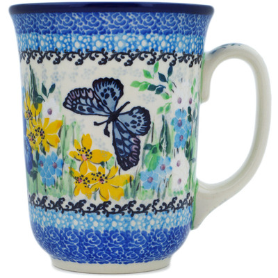 Polish Pottery Bistro Mug Sweet Nectar UNIKAT