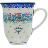Polish Pottery Bistro Mug Texas Wildflower