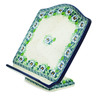 Polish Pottery Book Stand 9&quot; Green Flora
