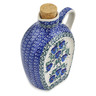 Polish Pottery Bottle 19 oz Sweet Blue Spring