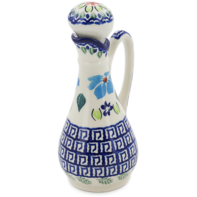 Polish Pottery Bottle 5 oz Pansy Morning