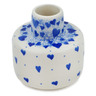 Polish Pottery Bottle 6 oz Cobalt Love