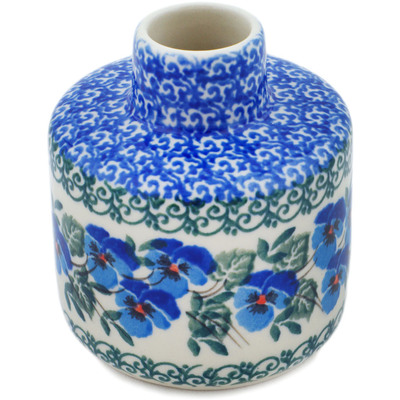 Polish Pottery Bottle 7 oz Sweet Blue Spring