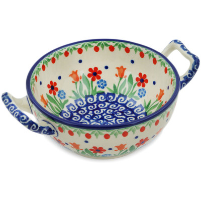 Polish Pottery Bouillon Cup 10 oz Babcia&#039;s Garden