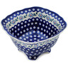 Polish Pottery Bowl 0&quot; Peacock Forget-me-not