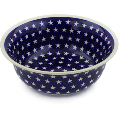 Polish Pottery Bowl 10&quot; America The Beautiful