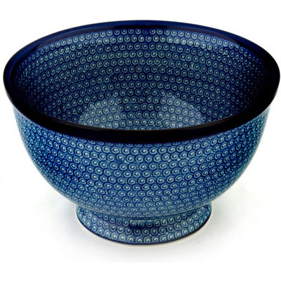 Polish Pottery Bowl 10&quot; Baltic Blue