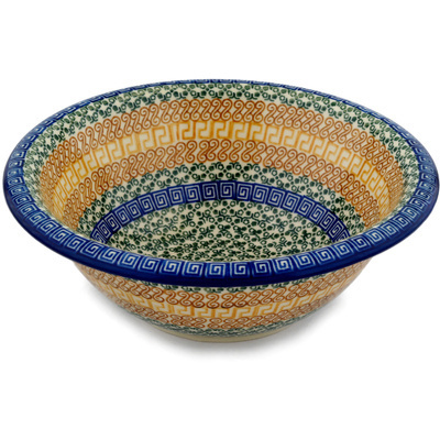Polish Pottery Bowl 10&quot; Grecian Sea