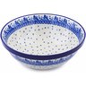 Polish Pottery Bowl 11&quot; Blue Winter