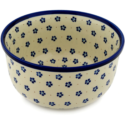 Polish Pottery Bowl 11&quot; Daisy Field