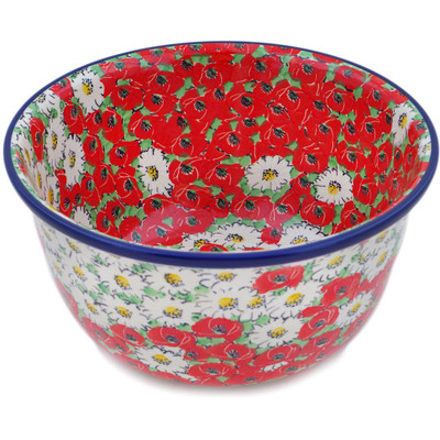 Polish Pottery Bowl 11&quot; Spring Blossom Harmony UNIKAT