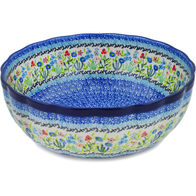 Polish Pottery Bowl 11&quot; Spring Essence UNIKAT