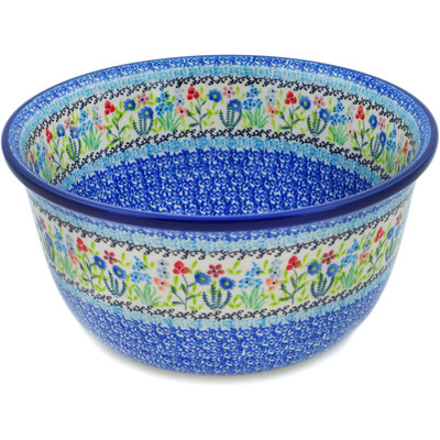 Polish Pottery Bowl 11&quot; Spring Essence UNIKAT