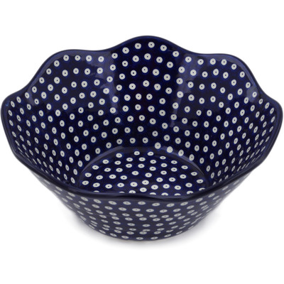 Polish Pottery Bowl 12&quot; Blue Eyes