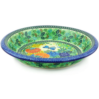 Polish Pottery Bowl 12&quot; Garden Delight UNIKAT