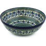Polish Pottery Bowl 13&quot; Blue Chicory