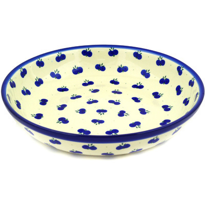 Polish Pottery Bowl 13&quot; Wild Blueberry