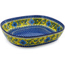 Polish Pottery Bowl 14&quot; Brilliant In Blue UNIKAT