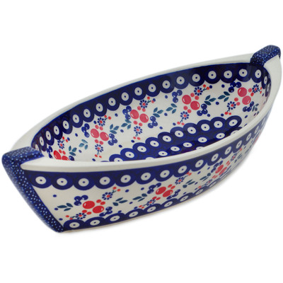 Polish Pottery Bowl 14&quot; Burst Of Berries