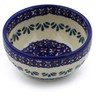 Polish Pottery Bowl 3&quot; Blue Cress