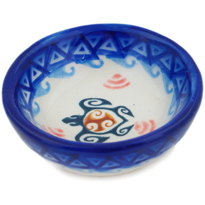 Polish Pottery Bowl 3&quot; Hawaiian Sea Turtle - Honu