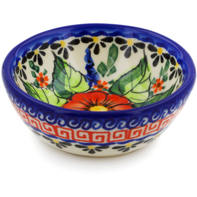 Polish Pottery Bowl 3&quot; Spring Splendor UNIKAT