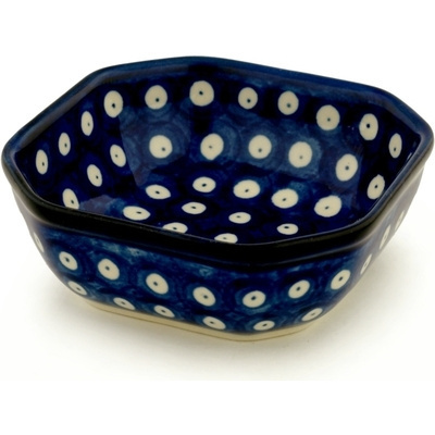 Polish Pottery Bowl 4&quot; Blue Eyes