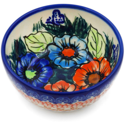 Polish Pottery Bowl 4&quot; Butterfly Splendor