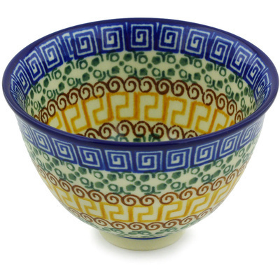 Polish Pottery Bowl 4&quot; Grecian Sea