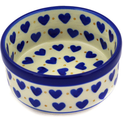 Polish Pottery Bowl 4&quot; Hearts Delight