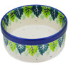 Polish Pottery Bowl 4&quot; Leaves Of Green